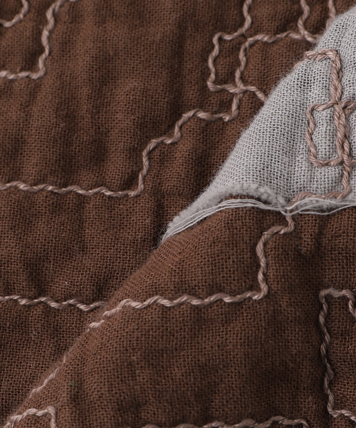 journal standard Furniture （ジャーナルスタンダードファニチャー）の「HORSE QUILTING THROW　ブランケット（ブランケット・レディース・アイボリー/ブラウン・FREE）」の12枚目の写真