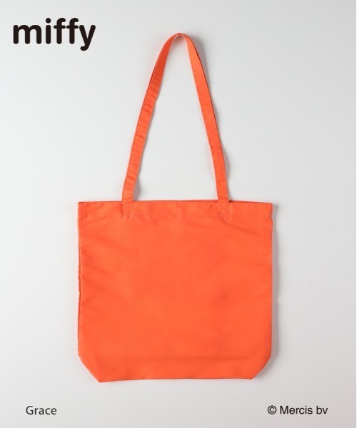 Right-on(ライトオン)の「【miffy】70周年限定 ボアポーチ内蔵 トート型エコバッグ (コンパクト収納 / ギフト / 洗える素材)(エコバッグ/サブバッグ・レディース・オレンジ・ONE SIZE)」の3枚目の写真