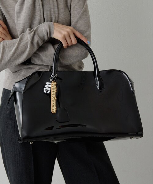 Whim Gazette(ウィムガゼット)の「【Hoaw.】PVCボストンバッグ L(ボストンバッグ・レディース・ブラック・FREE)」の2枚目の写真