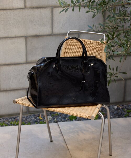 Whim Gazette(ウィムガゼット)の「【Hoaw.】PVCボストンバッグ L(ボストンバッグ・レディース・ブラック・FREE)」の4枚目の写真