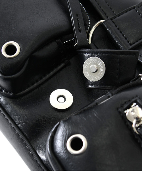 neos（ネオス）の「【neos】ユーティリティ ミニショルダーバッグ PUレザー ユニセックス（ショルダーバッグ・メンズ・ブラック・FREE）」の7枚目の写真