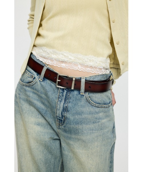 MOUSSY(マウジー)の「BUCKLE LEATHER ベルト(ベルト・レディース・ブラック・FREE)」の8枚目の写真