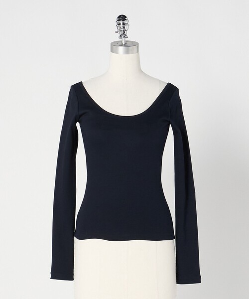 LOEFF(ロエフ)の「<LOEFF>ベアテレコ ラウンドネック ロングスリーブ(Tシャツ/カットソー・レディース・ブラック/ネイビー/ホワイト・FREE)」の3枚目の写真