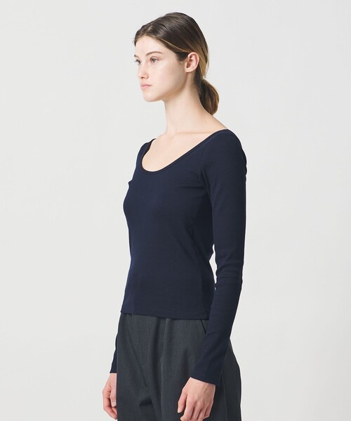 LOEFF(ロエフ)の「<LOEFF>ベアテレコ ラウンドネック ロングスリーブ(Tシャツ/カットソー・レディース・ブラック/ネイビー/ホワイト・FREE)」の10枚目の写真