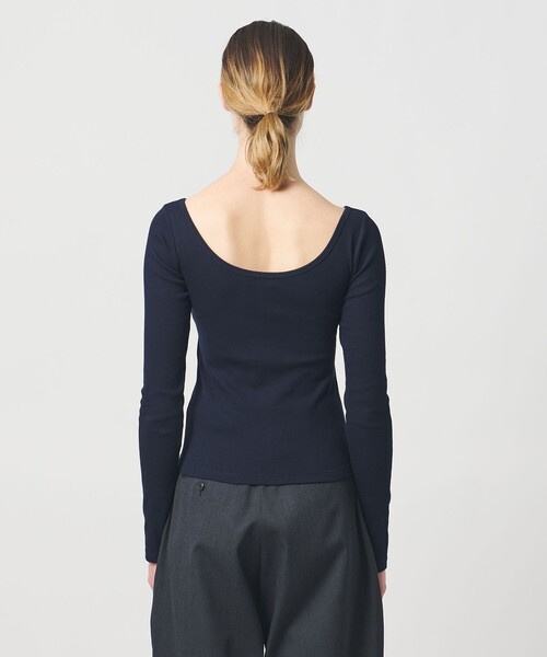 LOEFF(ロエフ)の「<LOEFF>ベアテレコ ラウンドネック ロングスリーブ(Tシャツ/カットソー・レディース・ブラック/ネイビー/ホワイト・FREE)」の12枚目の写真