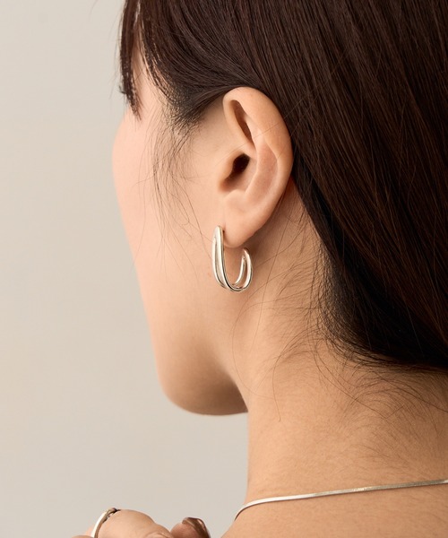 PHILIPPE AUDIBERT（フィリップ オーディベール）の「【PHILIPPE AUDIBERT】Hedda ピアス BO6746 AR（ピアス（両耳用）・レディース・シルバー・FREE）」の3枚目の写真