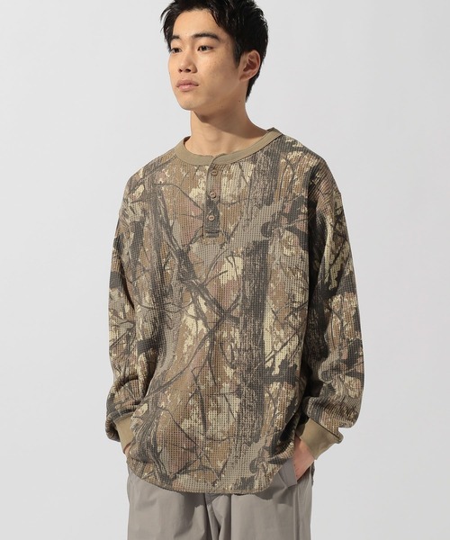 niko and...（ニコアンド）の「ワッフルヘンリーネックプルオーバー（Tシャツ/カットソー・メンズ・その他1/オフホワイト/ブラック・MEDIUM/LARGE）」の3枚目の写真