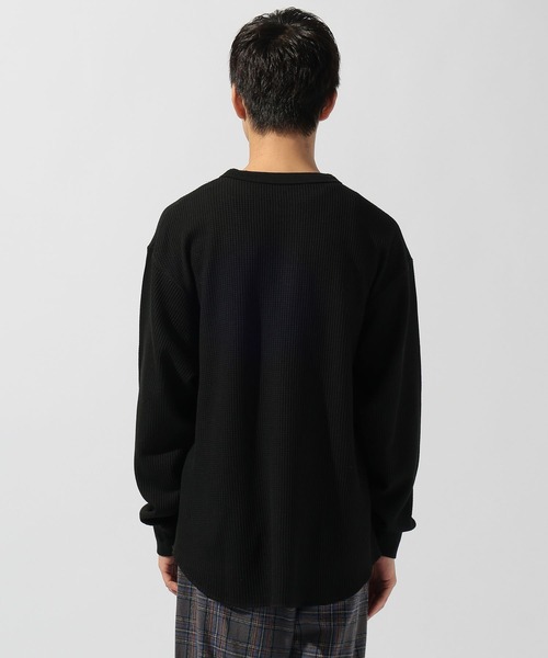 niko and...（ニコアンド）の「ワッフルヘンリーネックプルオーバー（Tシャツ/カットソー・メンズ・その他1/オフホワイト/ブラック・MEDIUM/LARGE）」の15枚目の写真