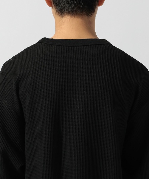 niko and...（ニコアンド）の「ワッフルヘンリーネックプルオーバー（Tシャツ/カットソー・メンズ・その他1/オフホワイト/ブラック・MEDIUM/LARGE）」の17枚目の写真