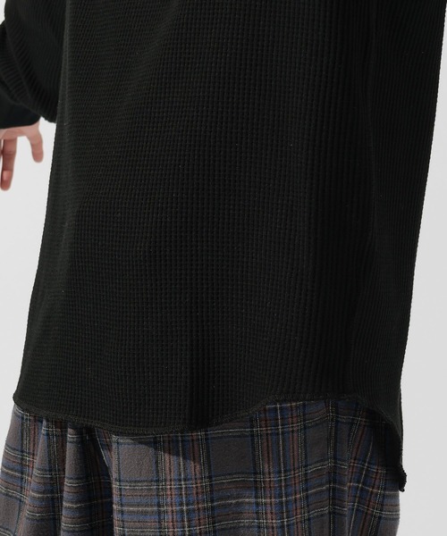 niko and...（ニコアンド）の「ワッフルヘンリーネックプルオーバー（Tシャツ/カットソー・メンズ・その他1/オフホワイト/ブラック・MEDIUM/LARGE）」の19枚目の写真