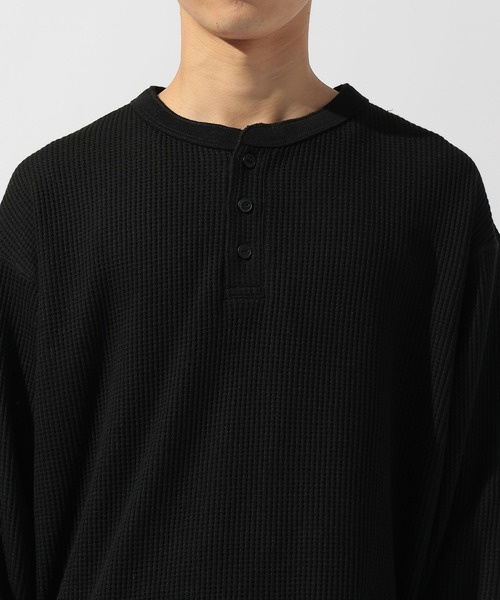 niko and...（ニコアンド）の「ワッフルヘンリーネックプルオーバー（Tシャツ/カットソー・メンズ・その他1/オフホワイト/ブラック・MEDIUM/LARGE）」の16枚目の写真