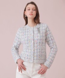 ANAYI | マルティプルニットツイードジャケット(カーディガン/ボレロ)