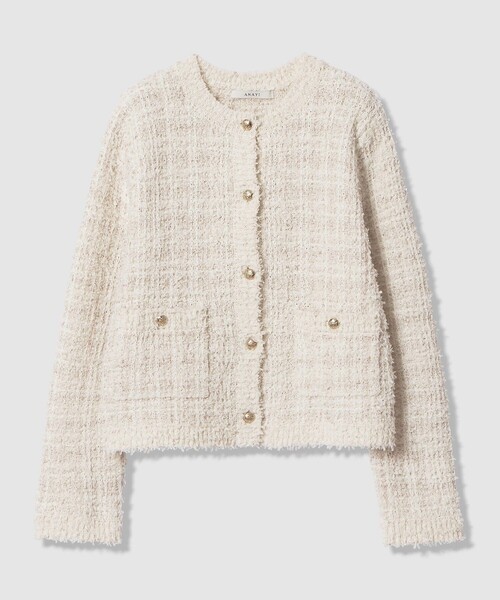 ANAYI（アナイ）の「マルティプルニットツイードジャケット（カーディガン/ボレロ・レディース・ブルー系その他/ベージュ系その他・38/36）」の13枚目の写真