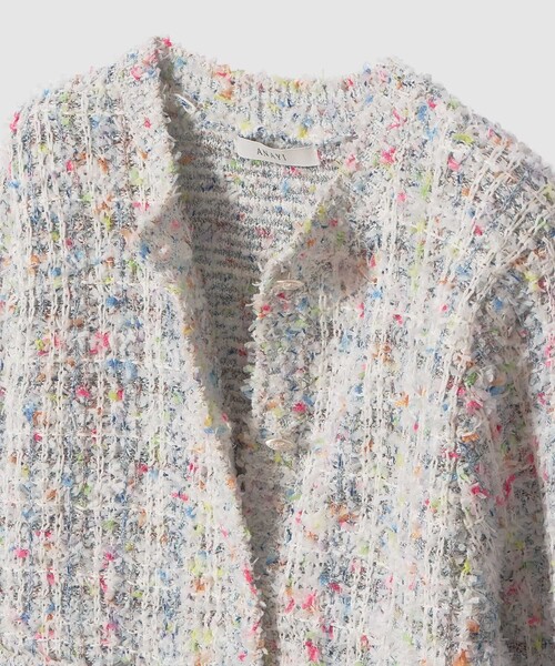 ANAYI（アナイ）の「マルティプルニットツイードジャケット（カーディガン/ボレロ・レディース・ブルー系その他/ベージュ系その他・38/36）」の7枚目の写真