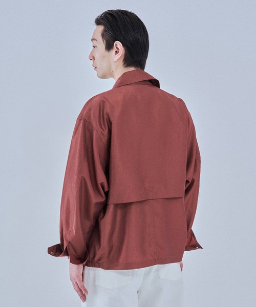 EDIFICE（エディフィス）の「ライト シャンブレー ショート ブルゾン（その他アウター・メンズ・ホワイト/ブラウン/ブラック/ベージュ・MEDIUM/LARGE）」の9枚目の写真