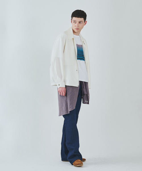 EDIFICE（エディフィス）の「ライト シャンブレー ショート ブルゾン（その他アウター・メンズ・ホワイト/ブラウン/ブラック/ベージュ・MEDIUM/LARGE）」の17枚目の写真