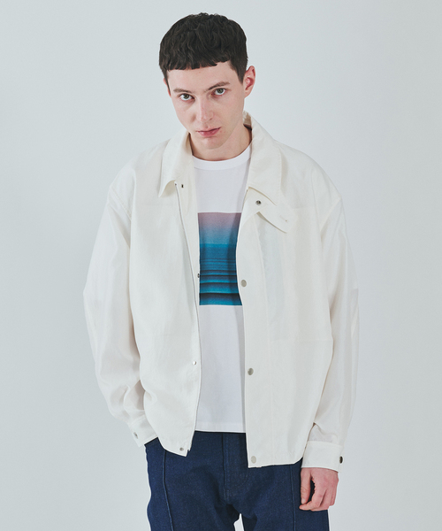 EDIFICE（エディフィス）の「ライト シャンブレー ショート ブルゾン（その他アウター・メンズ・ホワイト/ブラウン/ブラック/ベージュ・MEDIUM/LARGE）」の18枚目の写真