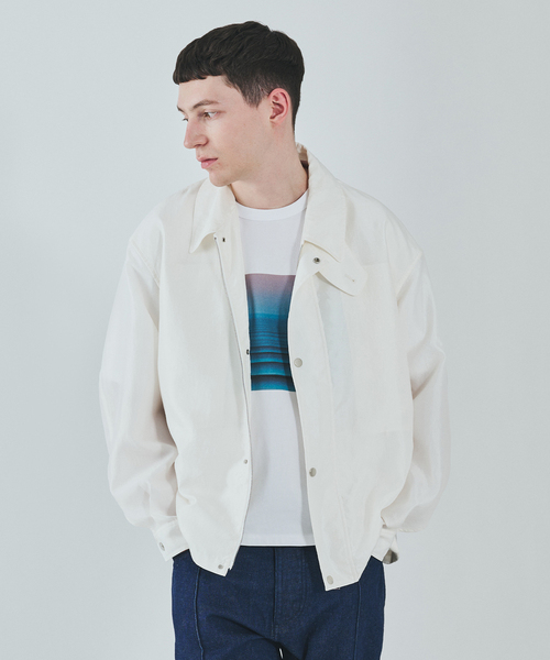 EDIFICE（エディフィス）の「ライト シャンブレー ショート ブルゾン（その他アウター・メンズ・ホワイト/ブラウン/ブラック/ベージュ・MEDIUM/LARGE）」の19枚目の写真