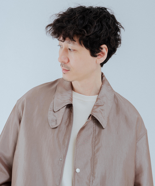 EDIFICE（エディフィス）の「ライト シャンブレー ショート ブルゾン（その他アウター・メンズ・ホワイト/ブラウン/ブラック/ベージュ・MEDIUM/LARGE）」の7枚目の写真