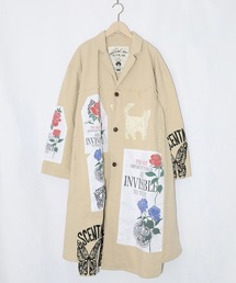 WEICA（ウェイカ）の「ScoLar(スカラー) アップリケ×刺繍デニムorツイルロングコート（チェスターコート）」