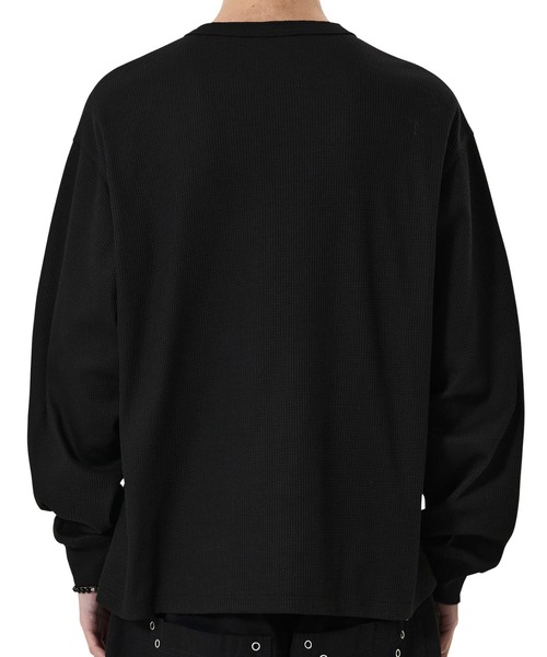 OY（オーワイ）の「『OY/オーワイ』BLESSED HENLEY L/S TOP/ブレストヘンリー長袖カットソー（Tシャツ/カットソー・レディース・ブラック/アイボリー・L/M）」の5枚目の写真