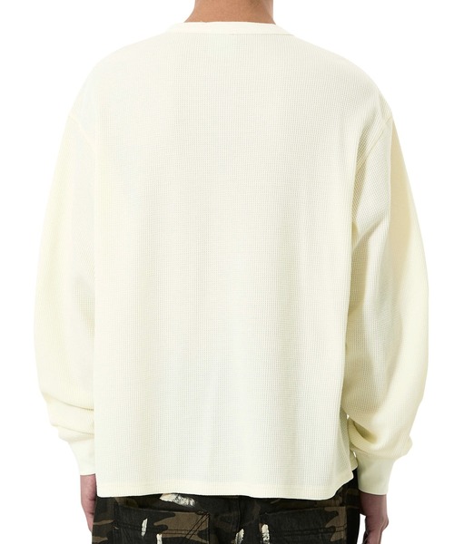 OY（オーワイ）の「『OY/オーワイ』BLESSED HENLEY L/S TOP/ブレストヘンリー長袖カットソー（Tシャツ/カットソー・レディース・ブラック/アイボリー・L/M）」の12枚目の写真