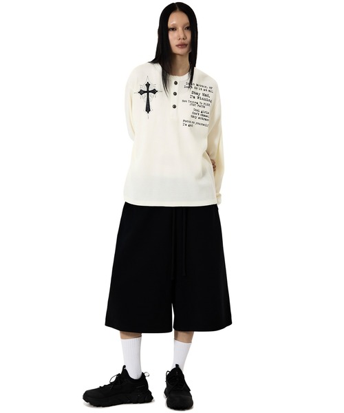 OY（オーワイ）の「『OY/オーワイ』BLESSED HENLEY L/S TOP/ブレストヘンリー長袖カットソー（Tシャツ/カットソー・レディース・ブラック/アイボリー・L/M）」の13枚目の写真