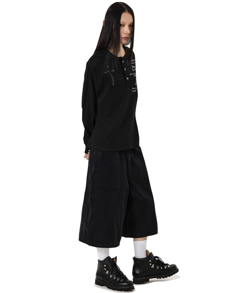 OY（オーワイ）の「『OY/オーワイ』BLESSED HENLEY L/S TOP/ブレストヘンリー長袖カットソー（Tシャツ/カットソー・レディース・ブラック/アイボリー・L/M）」の7枚目の写真