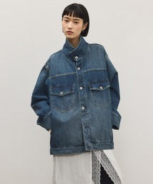 ADAM ET ROPE' | 【WEB限定】スタンドネックデニムジャケット(デニムジャケット)