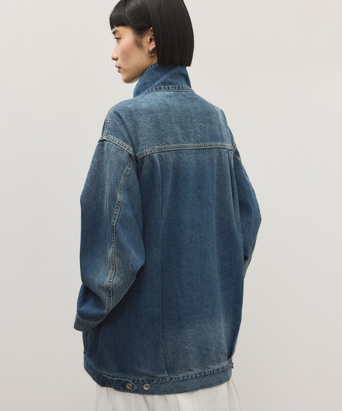 WEB限定】スタンドネックデニムジャケット（デニムジャケット）｜ADAM