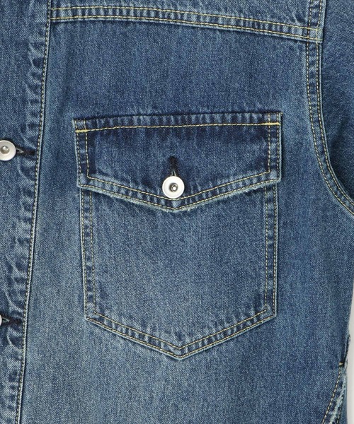 ADAM ET ROPE'（アダムエロペ）の「【WEB限定】スタンドネックデニムジャケット（デニムジャケット・レディース・サックスブルー/ブルー・FREE）」の19枚目の写真