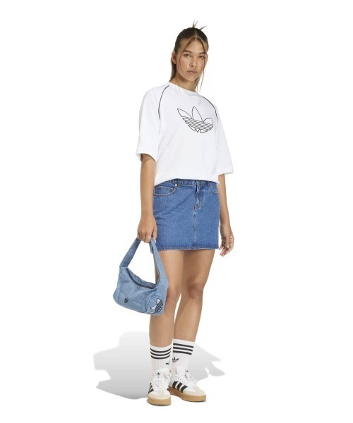 adidas(アディダス)の「adidas originals 3 Stripes Denim Skirt(アディダスオリジナルス スリーストライプス スカート デニム)(デニムスカート・レディース・ブルー系・SMALL/MEDIUM/LARGE)」の4枚目の写真
