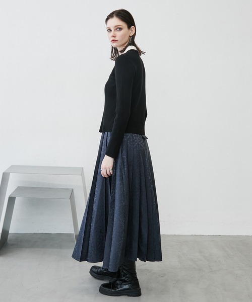 MONOe(モノエ)の「【レイヤード風】シャツドッキングZIPリブカーディガン(カーディガン/ボレロ・レディース・グレー/アイボリー/ブラック・FREE)」の11枚目の写真