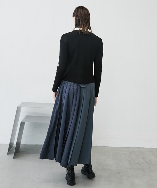 MONOe(モノエ)の「【レイヤード風】シャツドッキングZIPリブカーディガン(カーディガン/ボレロ・レディース・グレー/アイボリー/ブラック・FREE)」の12枚目の写真
