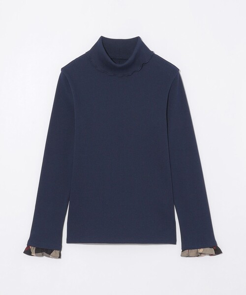 CB CRESTBRIDGE(シービークレストブリッジ)の「【Quiet checkシリーズ】ハイネックインナー(Tシャツ/カットソー・レディース・オフホワイト/ダークネイビー/ホワイト系その他・M)」の18枚目の写真
