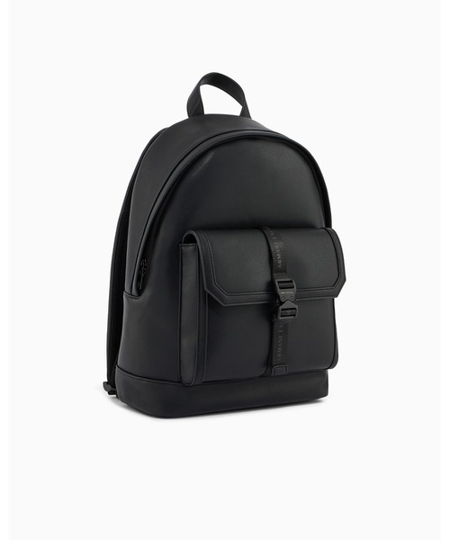 ARMANI EXCHANGE（アルマーニエクスチェンジ）の「【A|X アルマーニ エクスチェンジ】AXロゴ バックルディテール バックパック（バックパック/リュック・メンズ・ブラック・FREE）」の2枚目の写真