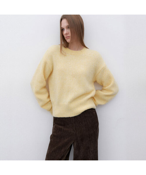 ATELIER NAIN(アトリエナイン)の「(T-7156)TILL PIUMA SOFT WOOL KNIT(ニット/セーター・レディース・ライトブラウン/ラベンダー/イエロー・FREE)」の3枚目の写真