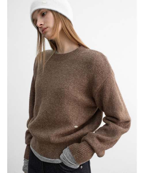 ATELIER NAIN(アトリエナイン)の「(T-7156)TILL PIUMA SOFT WOOL KNIT(ニット/セーター・レディース・ライトブラウン/ラベンダー/イエロー・FREE)」の4枚目の写真