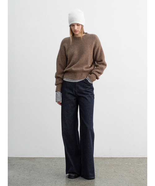 ATELIER NAIN(アトリエナイン)の「(T-7156)TILL PIUMA SOFT WOOL KNIT(ニット/セーター・レディース・ライトブラウン/ラベンダー/イエロー・FREE)」の5枚目の写真