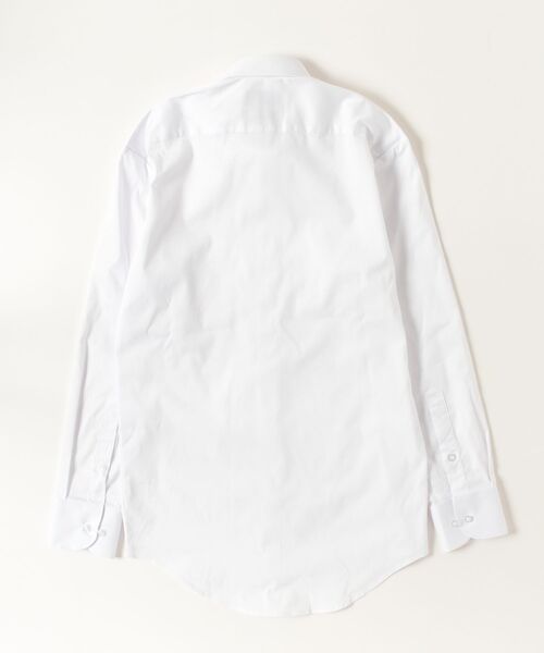 Perfect Suit FActory(パーフェクトスーツファクトリー)の「【形態安定】長袖ワイシャツ【クラシコ】セミワイドカラー ドビー柄 ホワイト(ビジネスシャツ・メンズ・ホワイト・LL/L/M/S/3L)」の2枚目の写真