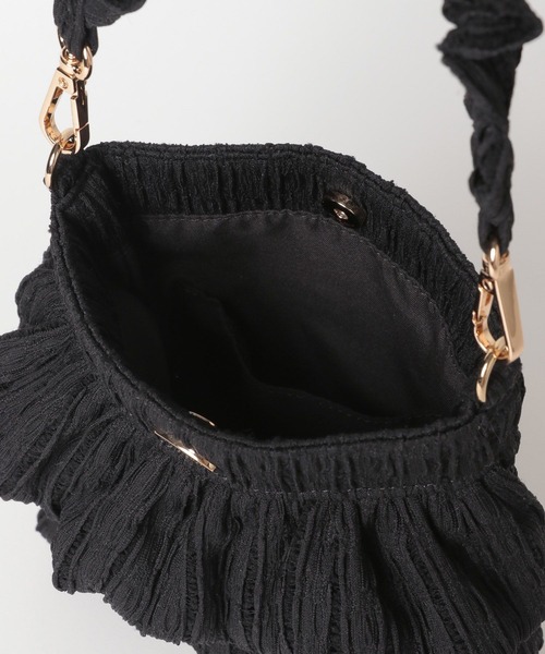 tiny tiny（ティニーティニー）の「フリルミニショルダーバッグ[tiny tiny(ティニーティニー)]（ショルダーバッグ・レディース・チャコール/ホワイト・0）」の15枚目の写真