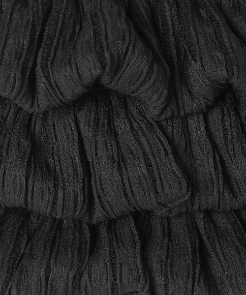 tiny tiny（ティニーティニー）の「フリルミニショルダーバッグ[tiny tiny(ティニーティニー)]（ショルダーバッグ・レディース・チャコール/ホワイト・0）」の6枚目の写真