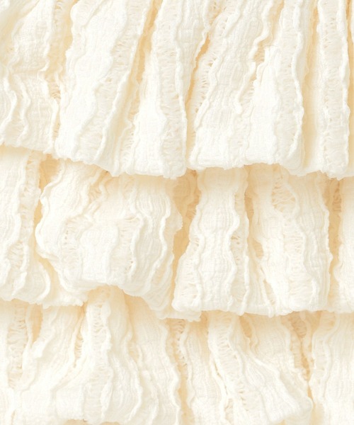 tiny tiny（ティニーティニー）の「フリルミニショルダーバッグ[tiny tiny(ティニーティニー)]（ショルダーバッグ・レディース・チャコール/ホワイト・0）」の8枚目の写真