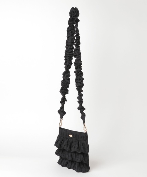 tiny tiny（ティニーティニー）の「フリルミニショルダーバッグ[tiny tiny(ティニーティニー)]（ショルダーバッグ・レディース・チャコール/ホワイト・0）」の22枚目の写真