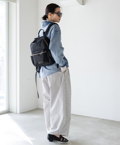 Elura（エルーラ）の「≪撥水＋マルチポケット≫MINIリュック/660886（バックパック/リュック・レディース・モカ/ブラック/オフホワイト・FREE）」の12枚目の写真