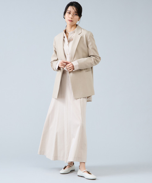 Liesse(リエス)の「バンドカラーロングシャツ(シャツ/ブラウス・レディース・ライトベージュ・FREE)」の6枚目の写真