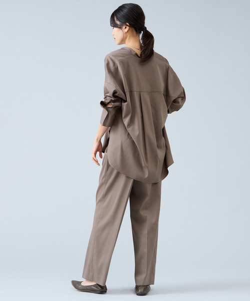 Liesse(リエス)の「バンドカラーロングシャツ(シャツ/ブラウス・レディース・ライトベージュ・FREE)」の12枚目の写真