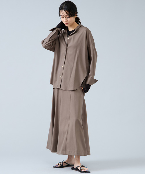 Liesse(リエス)の「バンドカラーロングシャツ(シャツ/ブラウス・レディース・ライトベージュ・FREE)」の16枚目の写真