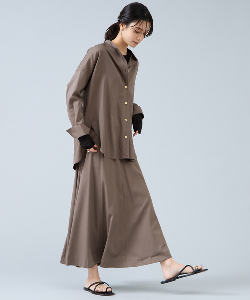 Liesse(リエス)の「バンドカラーロングシャツ(シャツ/ブラウス・レディース・ライトベージュ・FREE)」の17枚目の写真