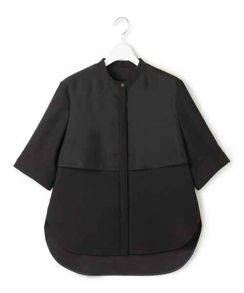 ICB(アイシービー)の「【WEB限定カラーあり】 FluidBackSatin バンドカラーシャツ(シャツ/ブラウス・レディース・ライトイエロー系/サックスブルー系/ネイビー系/ブラック系/グレー系・46/44/42/40/48)」の18枚目の写真
